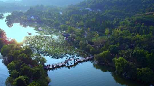 浙江杭州湘湖自然风光风光