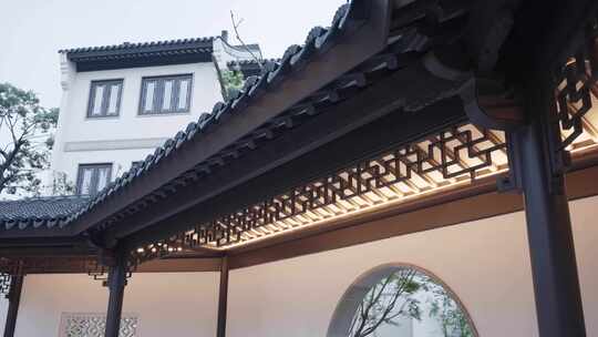 传统中式建筑高档住宅别墅视频素材模板下载
