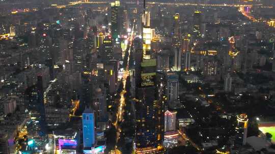 南京鼓楼新街口夜景