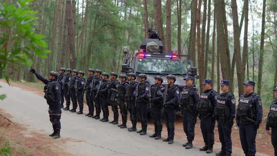 公安宣传反恐演习4k