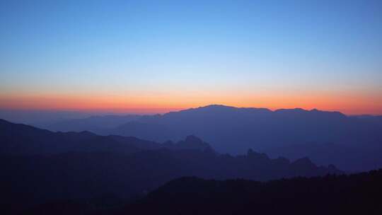 杭州临安大明山牵牛岗群山日落风景