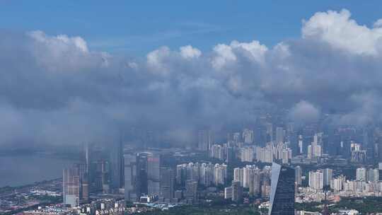 云上的深圳湾超总基地视频素材模板下载