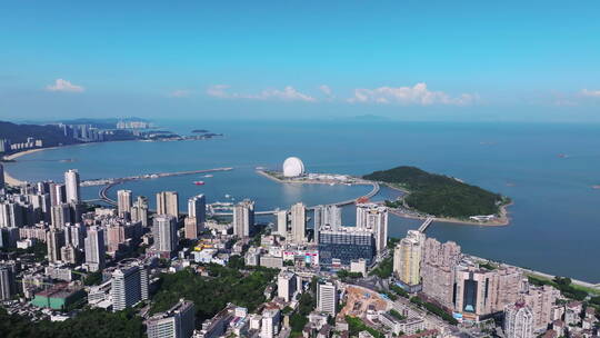 粤港澳大湾区地标珠海日月贝情侣路