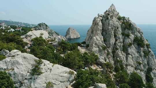 海洋，海岸，岩石，湾