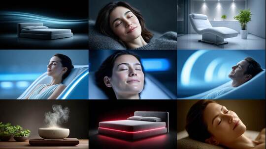 智能睡眠系统守护你的夜间健康高清在线视频素材下载