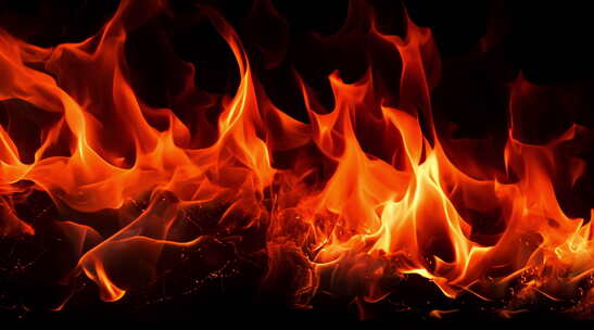 燃烧的火堆，火堆生火燃烧火焰