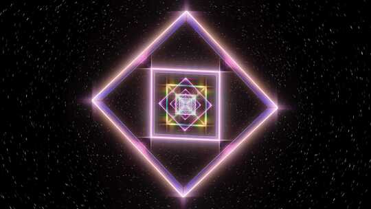 3d渲染vj循环，无尽的未来背景