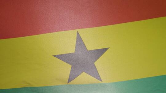 飘扬的加纳国旗特写