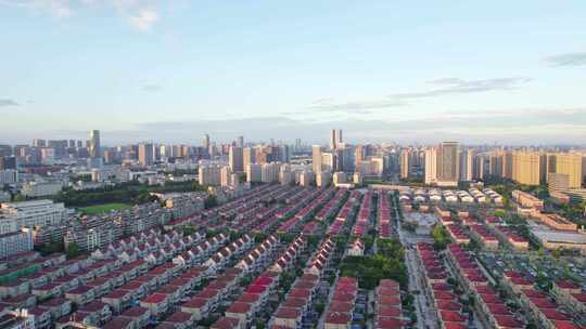 杭州滨江东冠社区城中村城市居住小区航拍