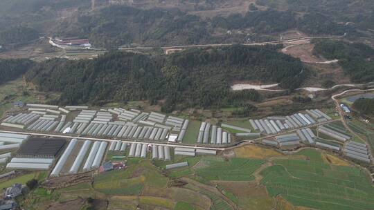 航拍南方丘陵山川