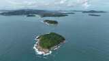 东南亚泰国普吉岛群岛夏季自然风光航拍高清在线视频素材下载