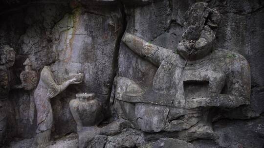 杭州灵隐寺飞来峰塑像