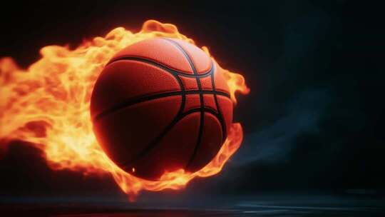 燃烧火焰的篮球特效素材