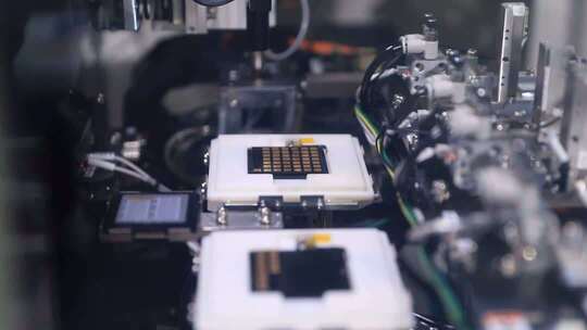 实拍现代工业生产机械臂自动化制造素材