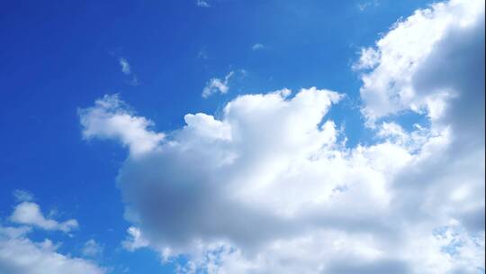 蓝天白云延时动态天空云朵飘动晴朗多云天气