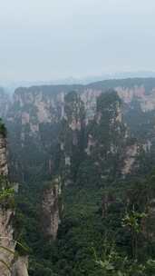 张家界武陵源景区黄石寨五指峰景点4k