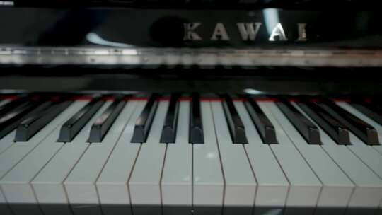 钢琴键盘特写