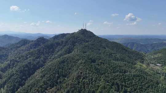 航拍山川丘陵大山山脉森林植物