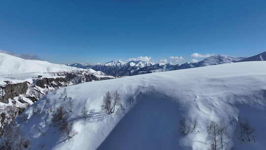 佐治亚州古多里美丽雪山的鸟瞰图