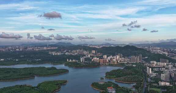 深圳南山西丽湖航拍4k