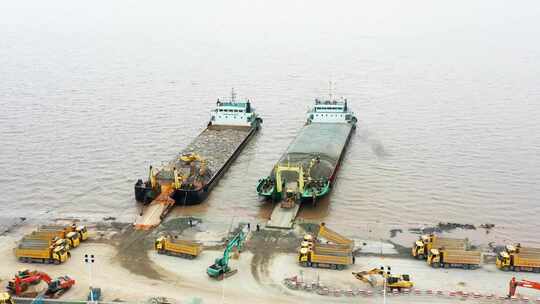 台州湾新区，海边堤坝，提升工程建设，航拍