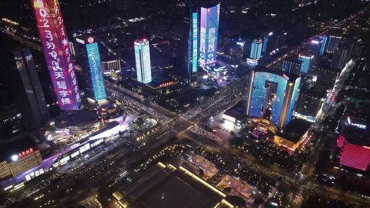 东莞鸿福路夜景航拍