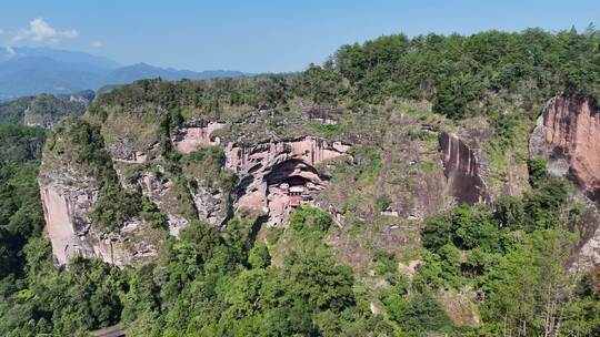 福建泰宁大金湖甘露寺航拍