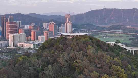 深圳光明科学公园城市公园建设航拍全景