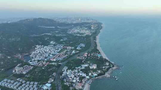 厦门金沙湾海岸线航拍环岛南路风光海边风景