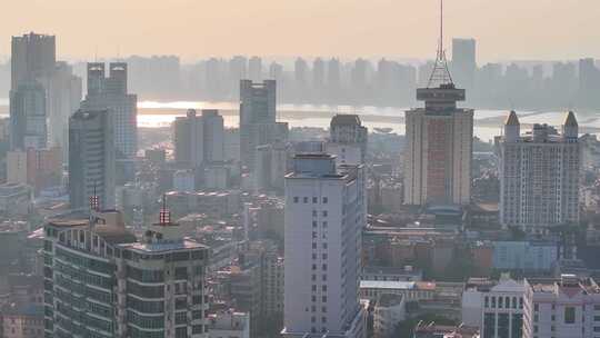 江西南昌东湖区航拍城市风景风光高楼大厦摩