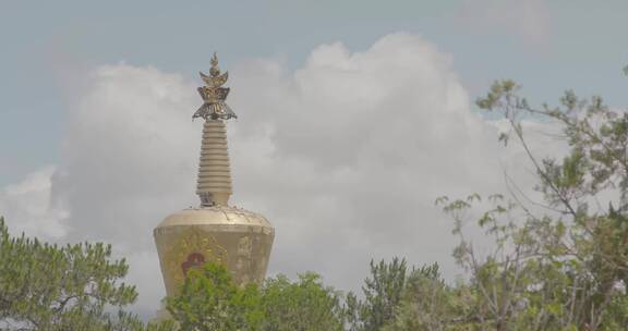 云南丽江大金塔藏传佛教寺院景点丽江地标