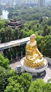 竖屏航拍重庆华岩旅游风景区华岩寺