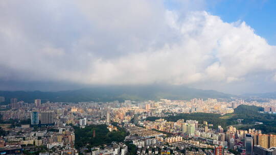 深圳龙华大景高空延时摄影视频素材模板下载