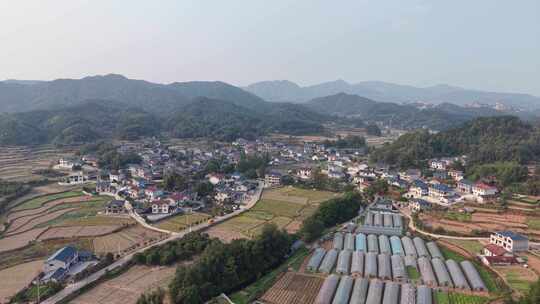 丘陵山川农田种植航拍