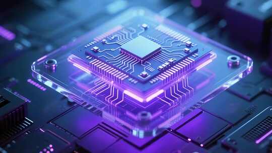 科技芯片微距特写