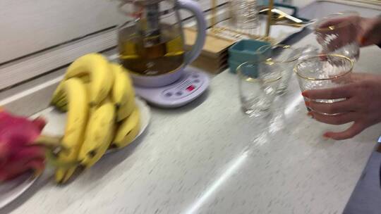 水果盘香蕉视频素材模板下载