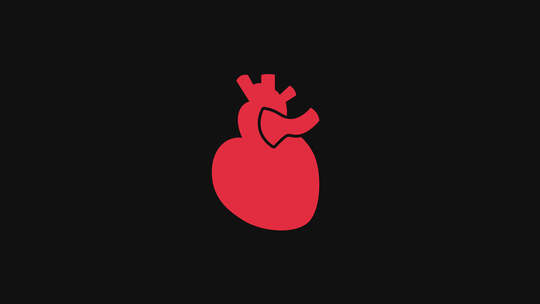 红色的心脏跳动卡通动画视频素材模板下载
