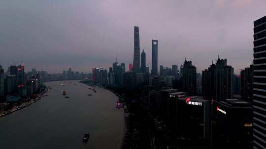 4K航拍上海城市唯美风光