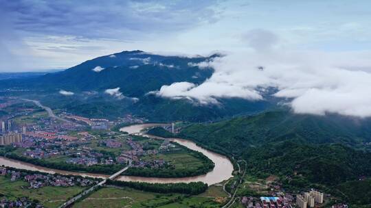 湖南株洲茶陵自然景区航拍视频