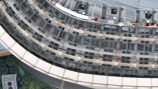 俯拍上海中心大厦视频素材模板下载