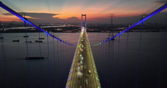 广东省广州南沙大桥航拍