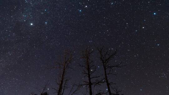 冬季星空延时4K银河夜空宇宙星系运动素材视频素材模板下载