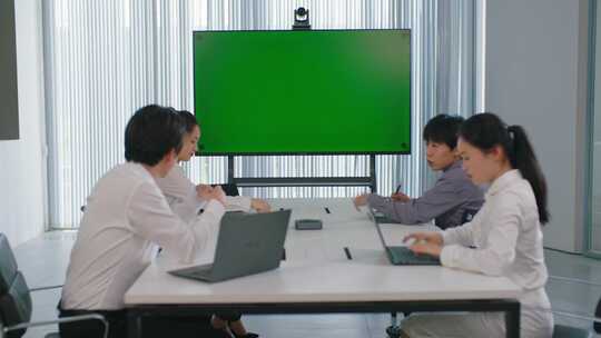小组远程视频会议推拉镜头视频素材模板下载