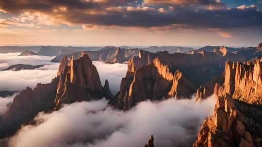 壮丽高山云海景观