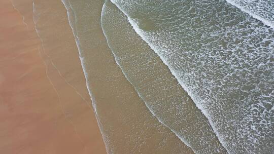 福建福州平潭岛航拍俯瞰沙滩海岸线视频素材模板下载