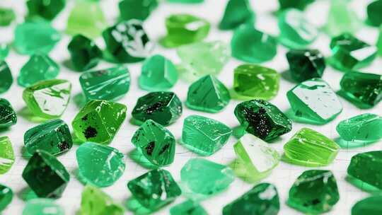 绿色宝石微距特写