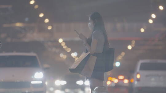 夜景人流 城市夜景人流