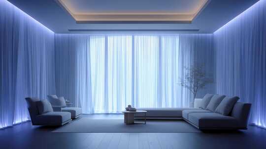 简约现代客厅营造宁静氛围