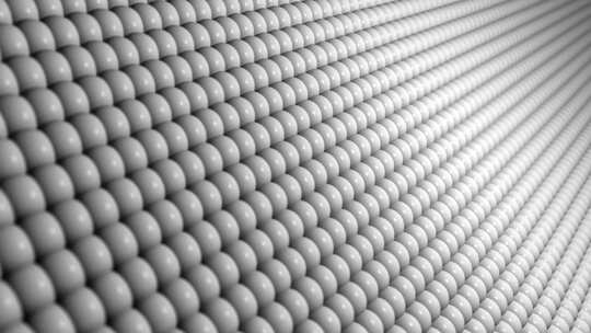 抽象干净的白色技术运动背景。一个白色球体