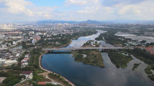 新丰江水库 河源 水库 青山绿水 生态视频素材模板下载